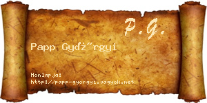 Papp Györgyi névjegykártya