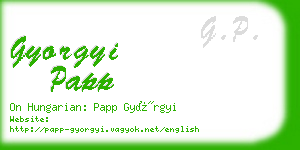 gyorgyi papp business card